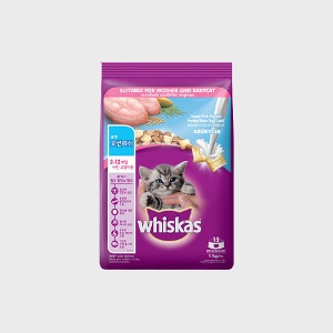 [사료 계량스푼 증정] 위스카스 캣 고양이사료 주니어/키튼 오션피쉬와 우유 1.1kg 