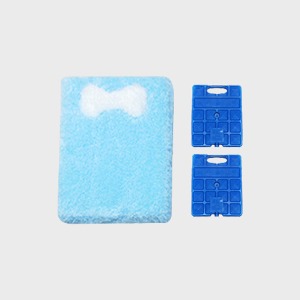 아페토 사각 쿨매트 블루/M  아이스팩 2개 포함