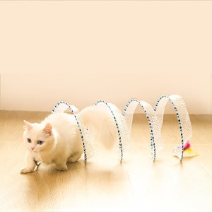 팡팡 회오리 터널 고양이 장난감 블루 