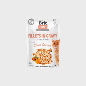 브릿 케어 고양이 주식 파우치  초이스 닭고기 (그레이비) 85g 