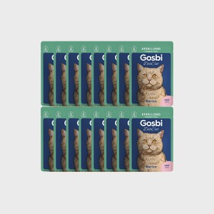 고스비 델리캣 고양이 주식파우치 스테럴라이즈드 이베리코 70g × 16개 