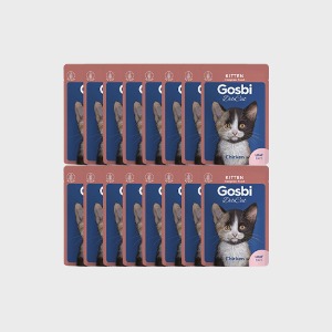 고스비 델리캣 고양이 주식파우치 키튼 치킨 70g × 16개 