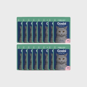 고스비 델리캣 고양이 주식파우치 스테럴라이즈드 치킨 70g × 16개 